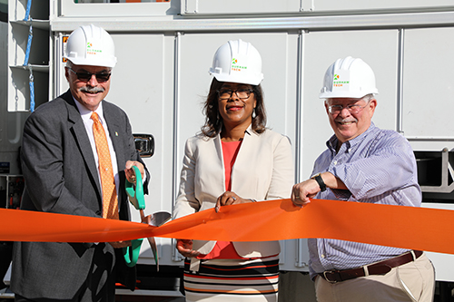 durham tech, duke energy officials cut ribbon 