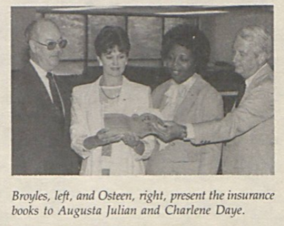 Augusta Julian receiving book