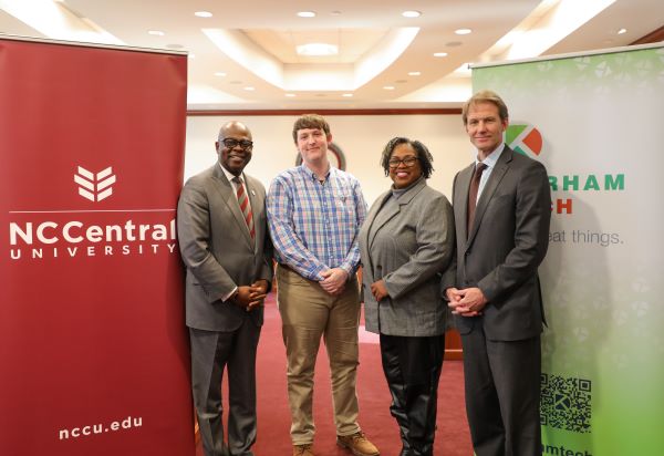 Durham Tech and N.C. Central signed a new partnership agreement on Tuesday, Nov. 28, 2023.