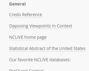 Click NCLIVE then search for Natural Medicines in the search bar. The 'best bet' search result will be the database.