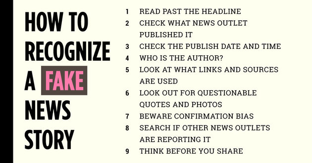 Fake News Story Infographic, Huffington Post