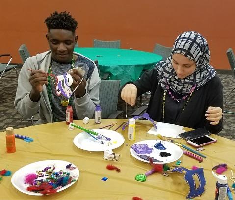 mask painting for Mardi Gras