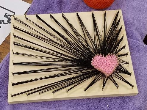string art image of heart