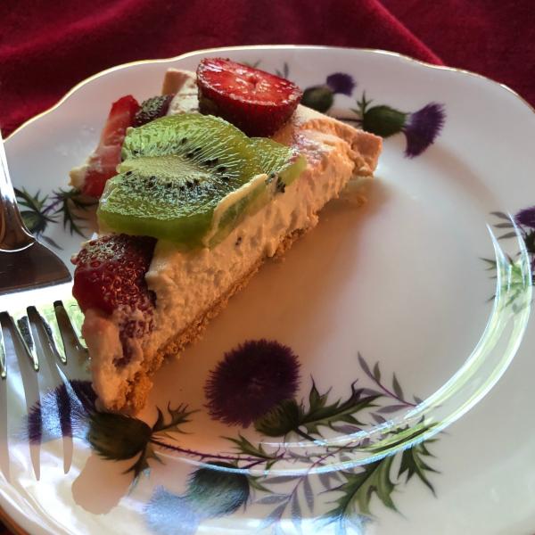 tofu custard tart with fresh fruit