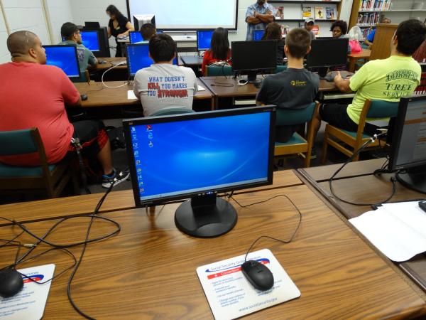 Northern Durham Center Library computer lab