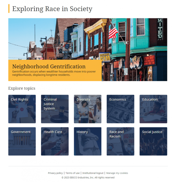 Ebsco: Exploring Race in Society