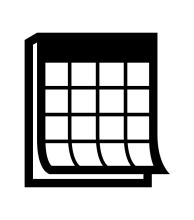 black and white calendar image