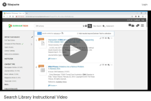 Warpwire Search Library Instructional Video by Stephen Brooks screen grab with play arrow in center