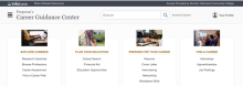 Ferguson's Career Guidance Center landing screen: Explore Careers, Plan your Education, Prepare for your Career, Find a Career