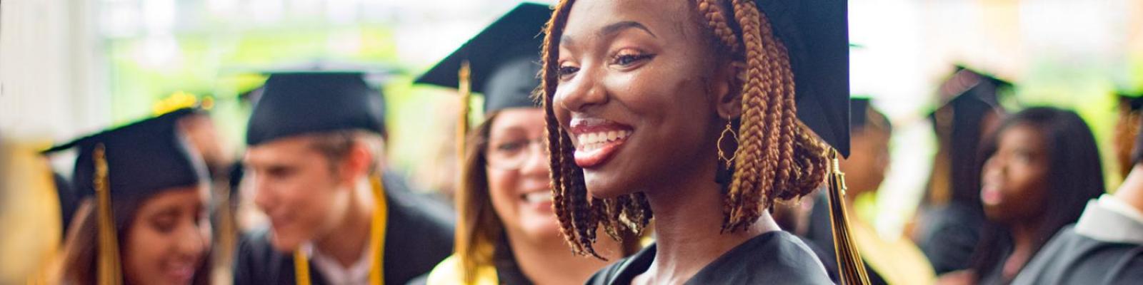 students in graduation regalia 