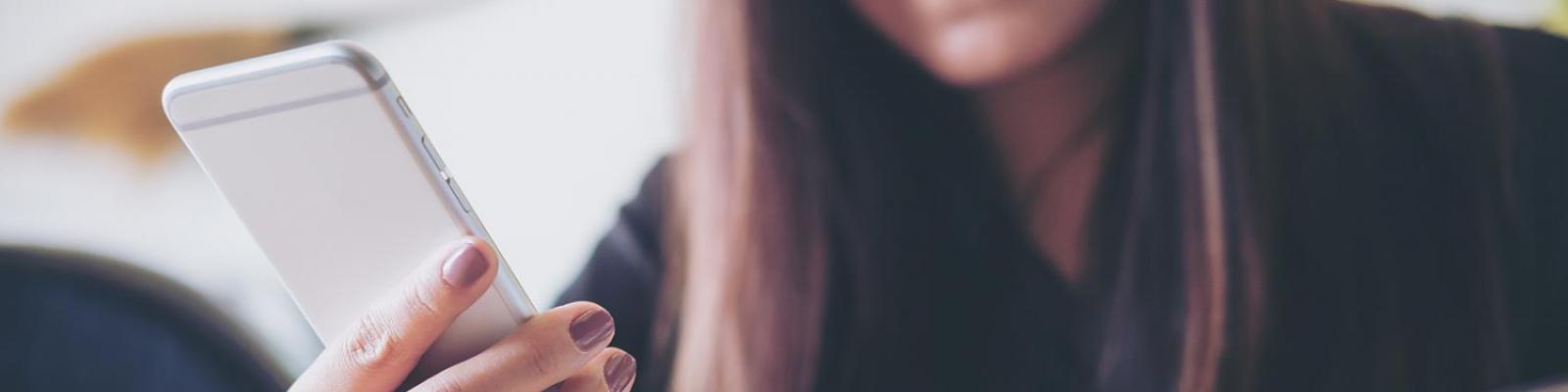 person holding a cell phone